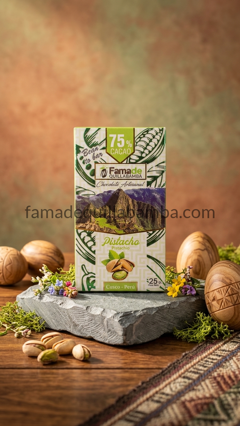 Chocolate con Pistacho 75% Cacao | Barra 25 g - vista 4