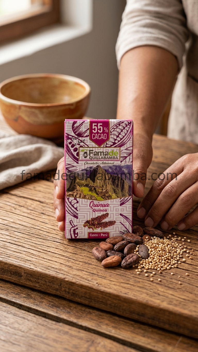Chocolate con Quinua 55% Cacao | Barra 25 g - vista 5