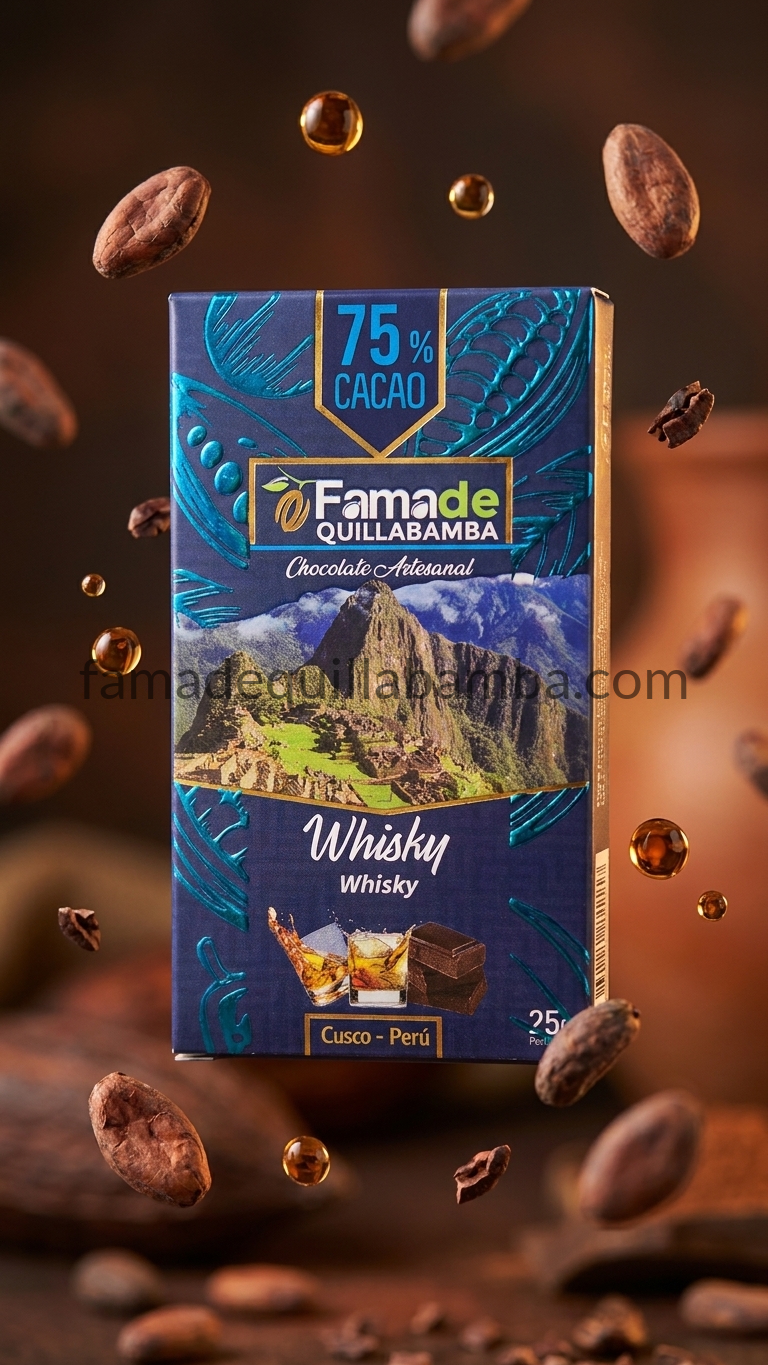 Chocolate Sabor Whisky 75% Cacao | Barra 25 g - vista 2