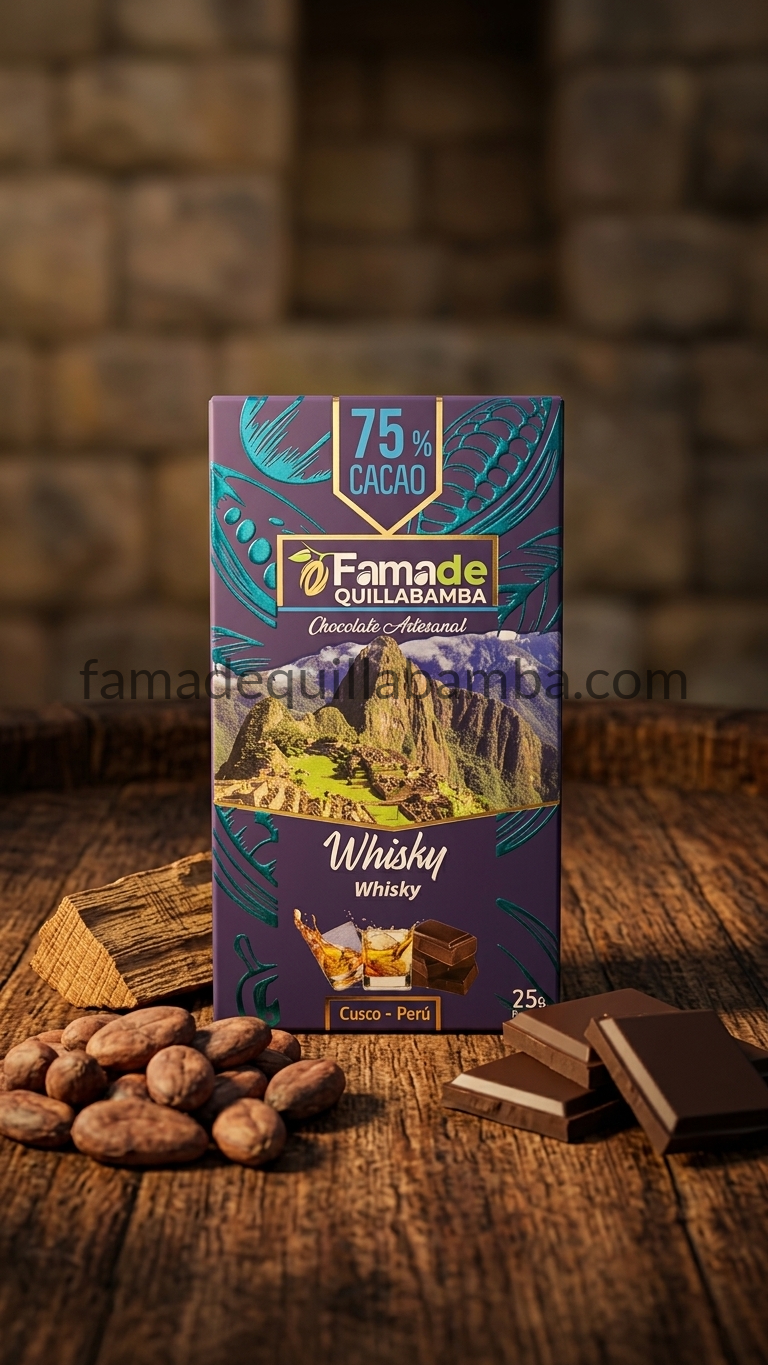 Chocolate Sabor Whisky 75% Cacao | Barra 25 g - vista 3