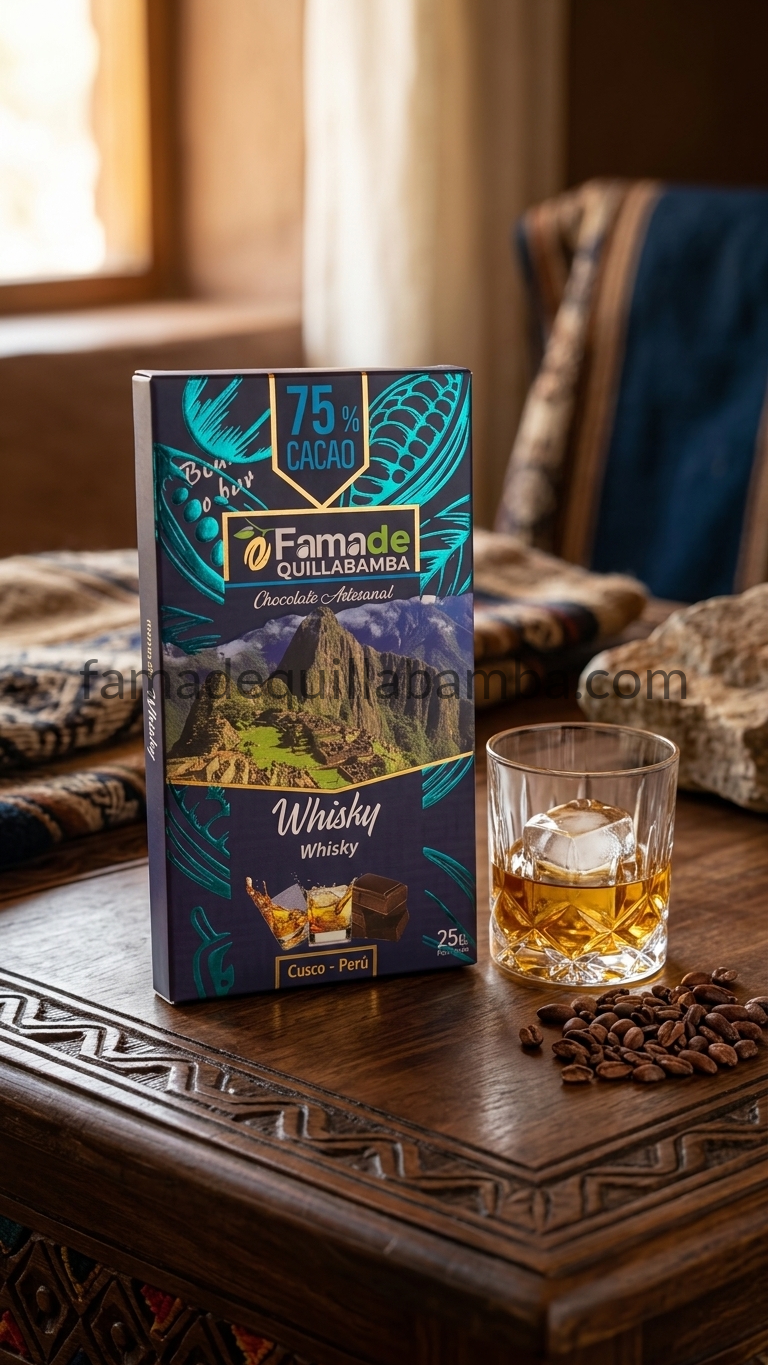 Chocolate Sabor Whisky 75% Cacao | Barra 25 g - vista 6