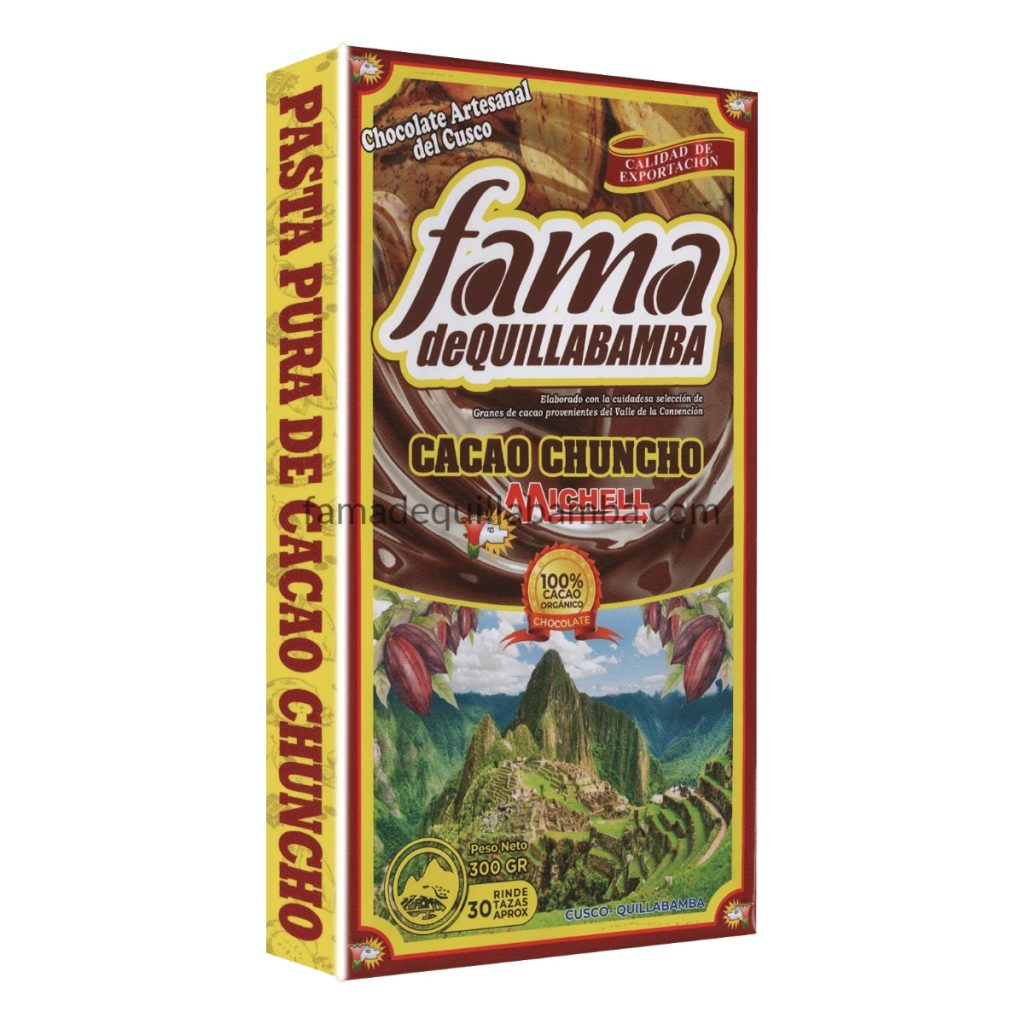 CACAO PURO - Pasta Pura de Cacao Chuncho - Chocolate 300g sin Azúcar