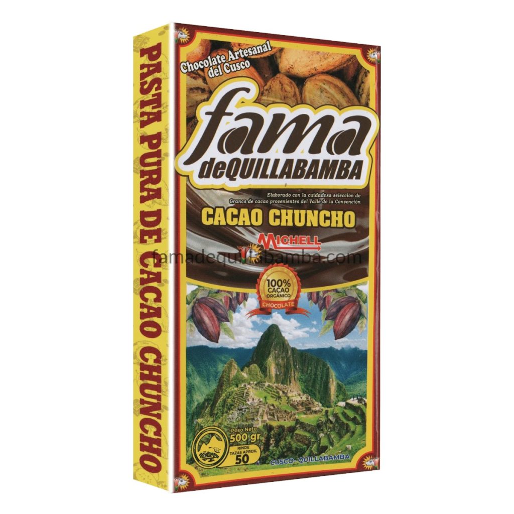 CACAO PURO - Pasta Pura de Cacao Chuncho - Chocolate 500g sin Azúcar
