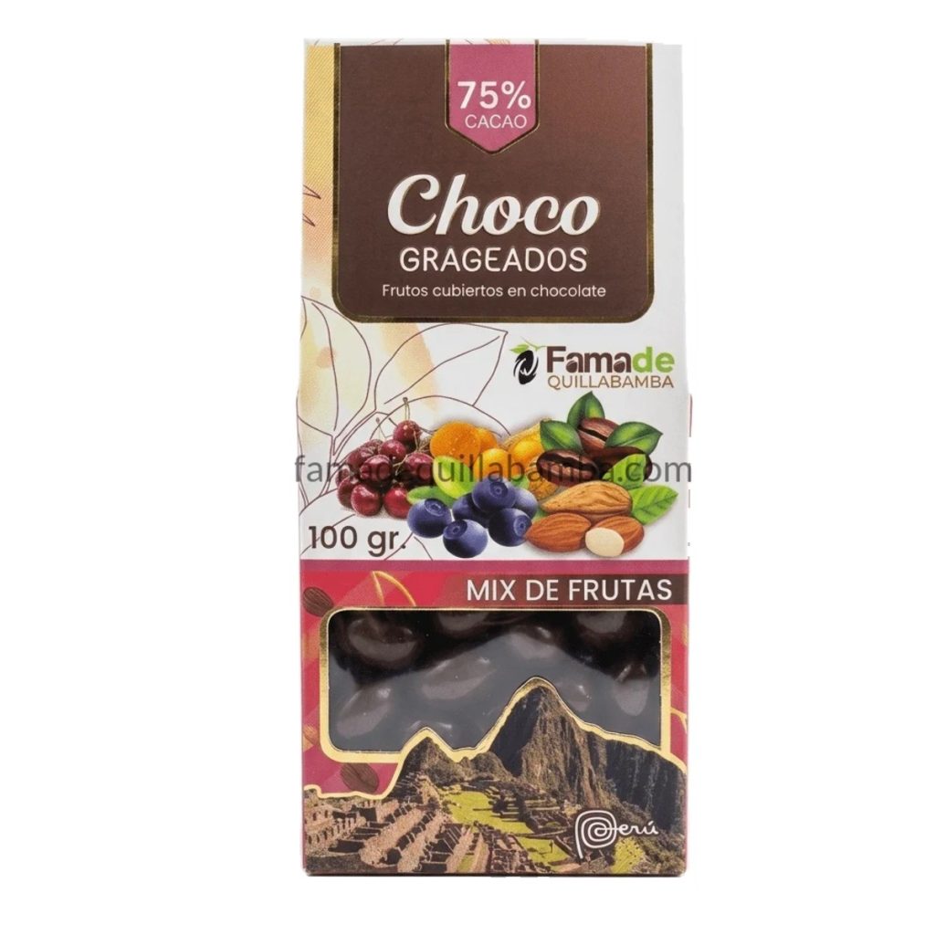 Mix de Frutas con Chocolate 75% Cacao | 100 g