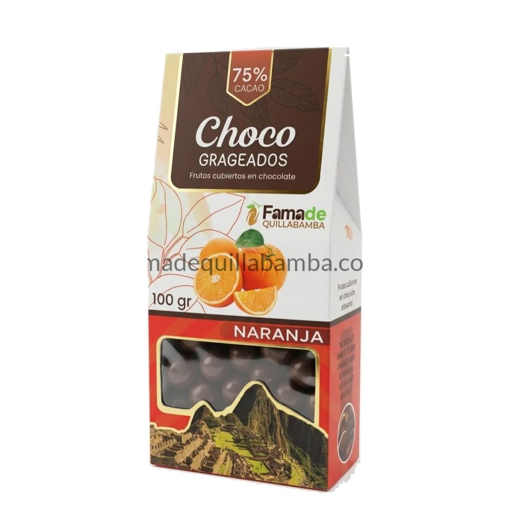 Naranja Confitada con Chocolate 75% Cacao | 100 g